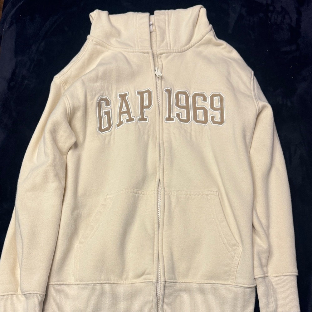 GAP Kids Cream Full-Zip Hoodie